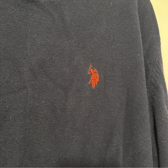 U.S. Polo Association Navy Blue Red Crewneck Pullover Size Large Men’s - Picture 3 of 7